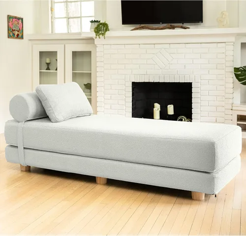 Vista 13 de Jaxx Avida Daybed - Tumbona plegable con colchón de espuma viscoelástica de primera calidad tamaño Queen - Fabricado en los Estados Unidos - Premium