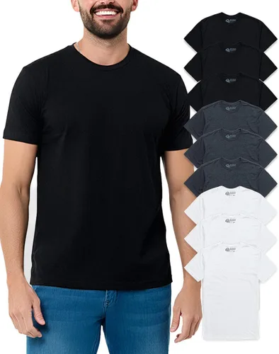 Vista 75 de Camisetas casuales de algodón suave con cuello redondo y ajuste atlético