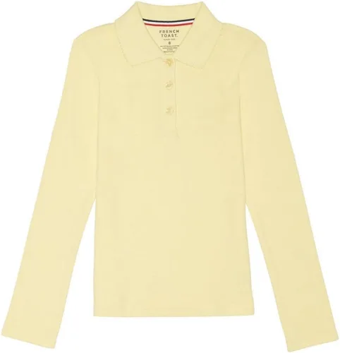 Vista 9 de French Toast Polo de manga larga con cuello de volantes para niña Negro/Negro