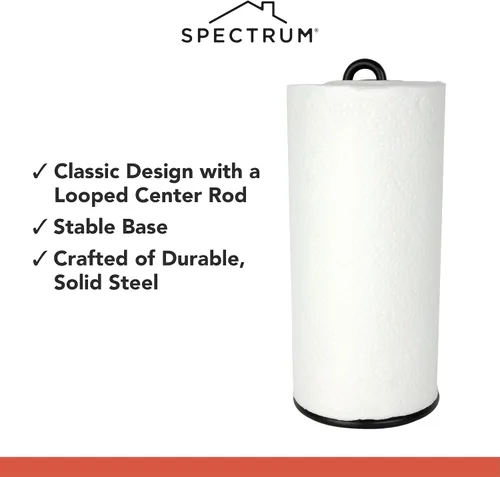 Vista 3 de Porta papel toalla cromado modelo Euro 41070 Spectrum Diversified, Acero inoxidable, Negro, Total 1