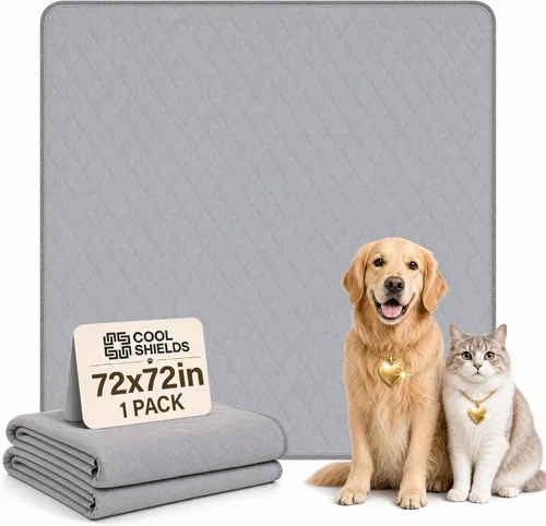 Vista 8 de CoolShields Almohadilla Lavable para Orina de Cachorro, 18"X24" 4 piezas Almohadillas Reutilizables para Cachorros, Tapete Impermeable