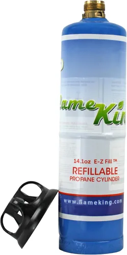 Vista 12 de Flame King Tanque de Cilindro de Propano de Aluminio Vacío de 1LB - Resistente a la Corrosión y Libre de Óxido, Ideal para Acampar y Pequeños