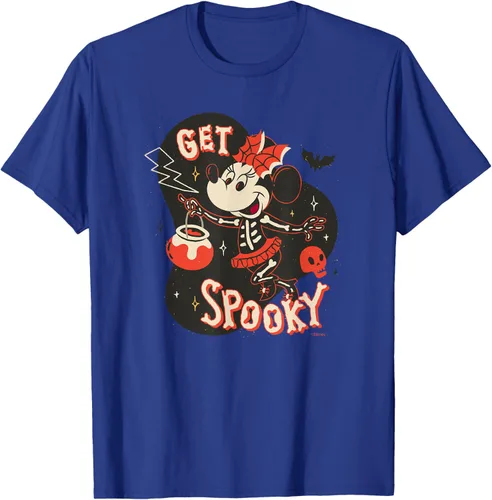 Vista 24 de Disney Disfraz de esqueleto de Minnie Mouse para Halloween, camiseta espeluznante Negro
