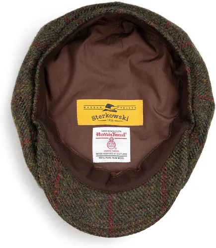 Vista 4 de Sterkowski Modelo Shelby Gorra 100% Harris Tweed Newsboy para hombre Sombrero de estilo pico de 8 paneles