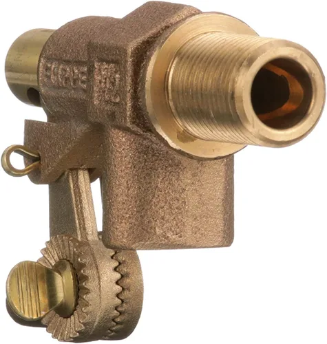 Vista 4 de Watts Serie 500 Válvula de flotador de bronce resistente de 1/2", entrada roscada NPT hembra, Montaje en pared de tanque, Brida mecanizada, Brazos