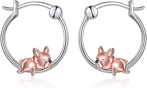 Vista 39 de VONALA Bonitos aretes de aro de plata de ley 925, regalos de cumpleaños para mujer