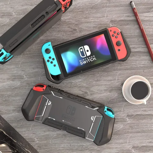 Vista 8 de Mumba - Funda compatible acoplable con Nintendo Switch, Blade Series de poliuretano termoplástico con agarre ergonómico y cómodo