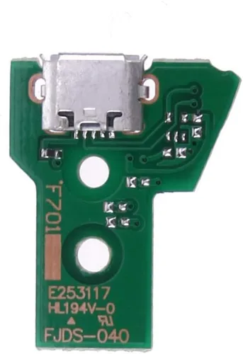Vista 4 de Adaptador de puerto de carga micro USB de repuesto JDS-040, pieza de reparación, módulo de placa de zócalo para PS4 controlador inalámbrico