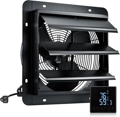 Vista 10 de GROWNEER Ventilador de Escape con Energía Solar, Panel Solar de 30W+Ventiladores Solares de Alta Velocidad de 12 pulgadas con Adaptador