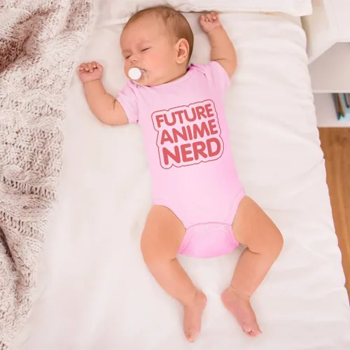 Vista 5 de Body de bebé personalizado Futuro Anime Nerd Humor divertido Algodón Niño y Niña Ropa
