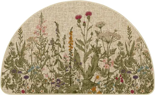 Vista 8 de Artoid Mode Wildflower - Tapete floral de primavera, decoración del hogar, diseño de flores y verano, tapete de bajo perfil, tapete para puerta