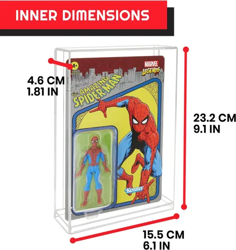 Vista 4 de EVORETRO Estuche Protector de Exhibición de Figuras de Acción Compatible con Star Wars, Marvel Legends, Figuras de Acción con Tarjeta GI-Joe de 3.75