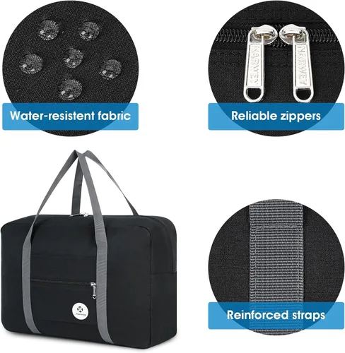 Vista 3 de Para Spirit Airlines Bolsa de Artículos Personales 18x14x8 Bolsa de Viaje Plegable Bolsa de Mano Deportiva Bolsa de Fin de Semana para Noche