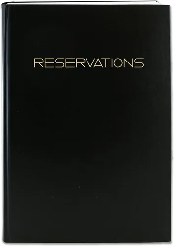 Vista 13 de BookFactory Libro de Reservas para Restaurantes, Wire-O, Negro, 120 Páginas