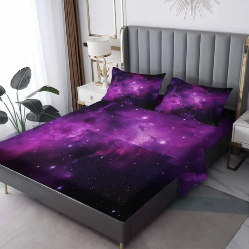 Vista 22 de Juego de sábanas tamaño individual: sábanas y fundas de almohada, sábanas y fundas de almohada, microfibra suave y bolsillo profundo y patrón sin