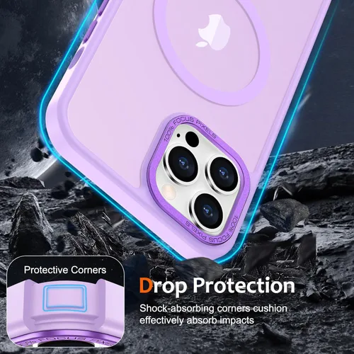 Vista 1029 de Anuck - Funda magnética para iPhone 11 compatible con MagSafe, carcasa trasera mate translúcida dura, borde de TPU, delgada, resistente a impactos
