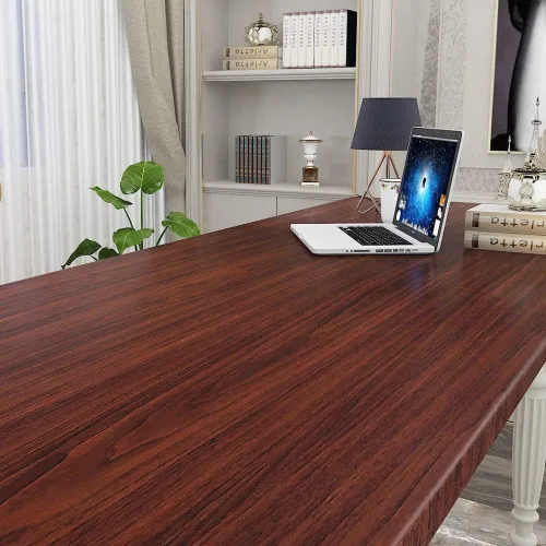Vista 2 de Livelynine Papel tapiz de madera para despegar y pegar, papel de contacto de grano de madera impermeable para encimeras, escritorio, cocina Nuez