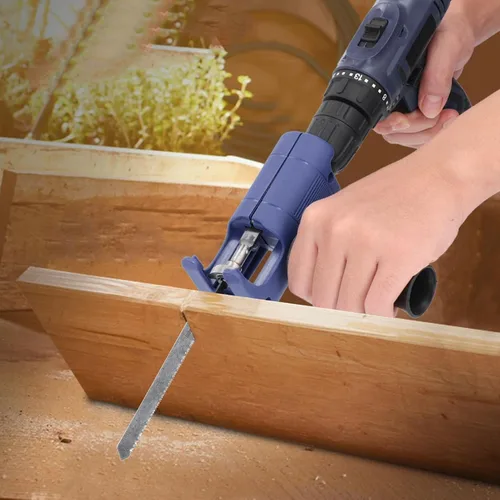 Vista 7 de Sierra recíproca inalámbrica de iones de litio con mango ergonómico y 3 cuchillas para poda, madera, plástico, ramas de corte de metal y proyectos