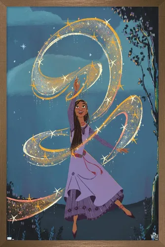 Vista 14 de Trends International Disney Wish - Póster de collage de 6 (Asha), póster de pared, 22.4 pulgadas de largo x 14.7 pulgadas, versión enmarcada
