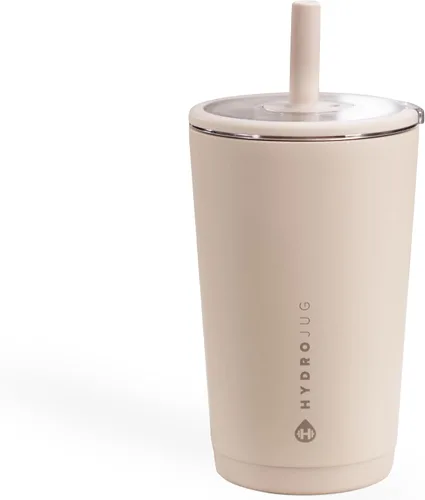 Vista 8 de HydroJug Everyday Tumbler 20 oz – Ceramic-Lined Insulated Tumbler with Straw and Soft-Touch Lid, Cup Holder Friendly, Double-Wall Vacuum Insulation