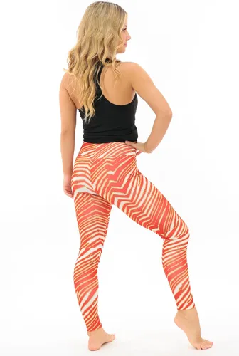 Vista 6 de Zubaz NFL Mallas para mujer de longitud completa de cintura alta básica 1.0