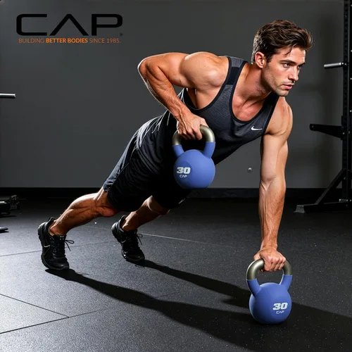 Vista 5 de CAP Neoprene Coated Kettlebells - Multiple Sizes