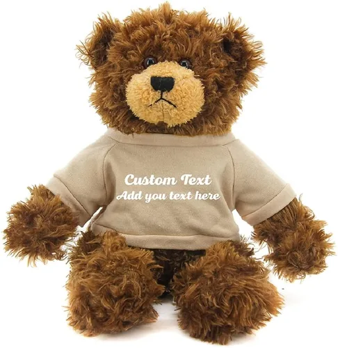 Vista 9 de Oso Brandon de chocolate personalizado – Juguete de peluche personalizado de 12 pulgadas – Regalo perfecto de oso personalizado para graduación, San