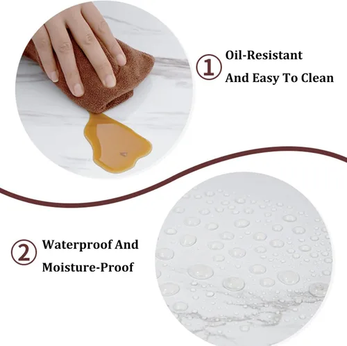 Vista 5 de HUAHUA Adhesivos de pared para cocina, impermeables, a prueba de aceite, azulejos y muebles, adhesivos de pared autoadhesivos, fáciles de limpiar