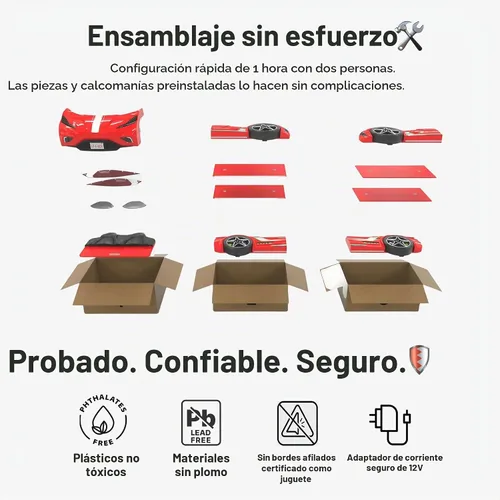 Vista 7 de Cilek - Marco de cama para niños de carreras para habitación de niños, doble, Plástico Negro