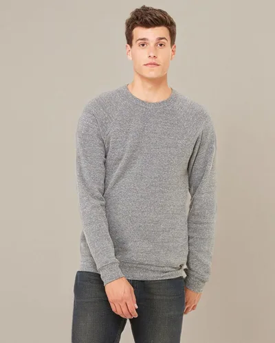 Vista 2 de Bella + Canvas - Sudadera unisex de forro polar de esponja con cuello redondo