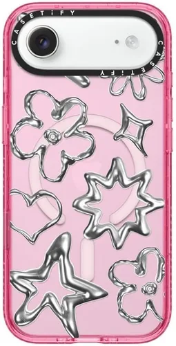 Vista 40 de CASETiFY Impact iPhone Air Case [Delgada/Compatible con Magsafe / 8.2 ft. Protección contra Caídas de Grado Militar 4X] - Lazos - Rosa Arcos
