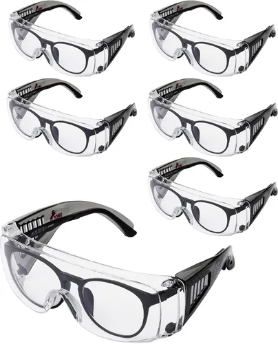 Vista 17 de UNCO - Gafas de seguridad sobre gafas, gafas protectoras, antiniebla, para trabajo, gafas de seguridad sobre gafas