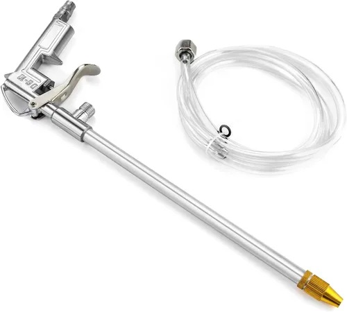 Vista 2 de QWORK Pistola de pulverización, Kit de pistola lavadora de limpieza de motor de aire neumática de aluminio, 1/4