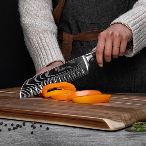 Vista 4 de SENKEN - Juego de cuchillos de cocina japoneses de 14 piezas - Colección Imperial