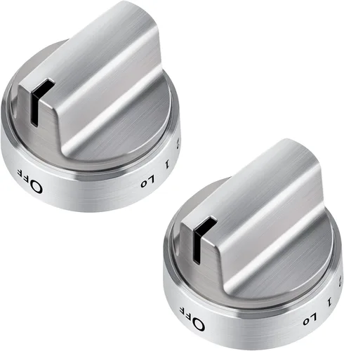 Vista 7 de WB03X24818 - Perillas de estufa de gas con aspecto de acero inoxidable, pomos de control de quemador de cocina de plástico, compatibles con perilla