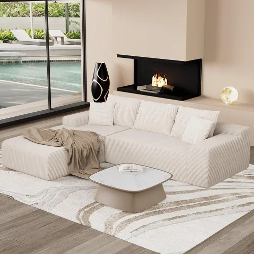 Vista 17 de NAYA 69" Oversised Loveseat Sofa, Compressed Boneless Couch with 2 Deep Seat, Modern Upholstered Cloud Couch for Living Room, Bedroom, Apartment, No