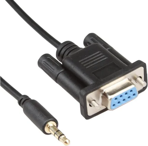 Vista 2 de Cable serie DB9Pin hembra a DC3.0.197 in - 6 pies negro