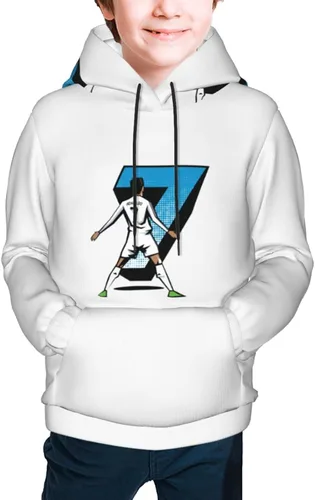 Vista 2 de LUJA DLING Ronaldo #7 Cr7 - Sudadera con capucha para adolescentes, niños y niñas, con bolsillo