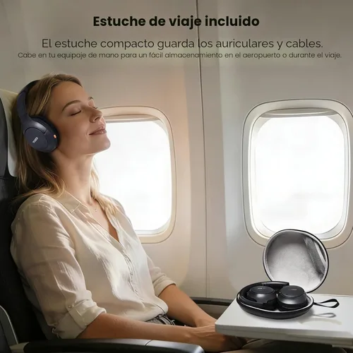 Vista 9 de TOZO Auriculares inalámbricos con cancelación de ruido híbridos HT3, 90H Negro