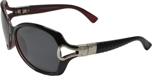 Vista 3 de Gafas de sol polarizadas de mariposa ovales con patillas de metal