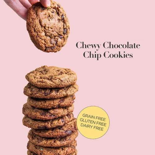Vista 3 de Stellar Eats Mezcla para hornear galletas con chispas de chocolate, 9.4 onzas, 1 paquete, sin granos, sin gluten, sin lácteos, a base de plantas