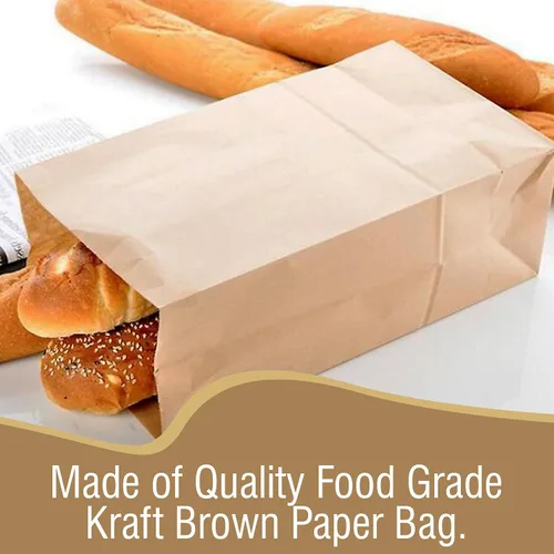 Vista 3 de Perfect Stix Bolsas de papel kraft marrón de 6 libras para llevar - Paquete de 500