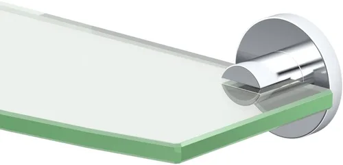 Vista 20 de Gatco 5057 Designer II - Estante de vidrio templado rectangular flotante, latón cepillado, estante de almacenamiento de ducha montado en la pared