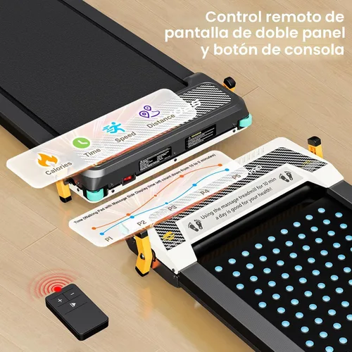 Vista 5 de Walking Pad, Dual-Sided Foot Massage Under Desk Treadmill for Home, 330Lbs Blanco