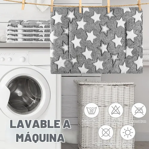 Vista 6 de Haull - Juego de ropa de cama impermeable de conejillo de indias, suave para perro y gato, tapete de felpa para jaula de animales pequeños, conejo