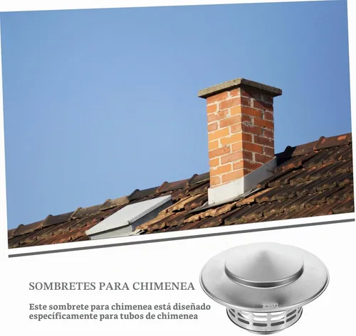 Vista 6 de Cabilock Sombrero de chimenea Cubierta de ventilación de chimenea Tapa de chimenea de acero inoxidable Tapa de chimenea Protector de puerta Cubierta