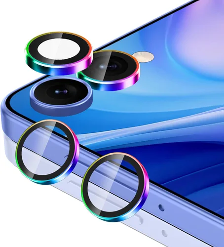 Vista 161 de Casetego Protector de lente de cámara para Galaxy Z Fold 8, [Diseño de purpurina mejorado], [Fuerte adherencia], lente de vidrio templado 9H negro