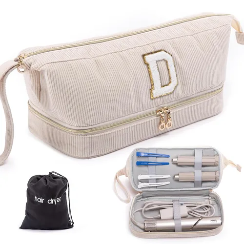 Vista 28 de Shark FlexStyle/SmoothStyle - Estuche para secador de pelo personalizado, organizador de viaje de doble capa con bolsa de secador de pelo, secadora