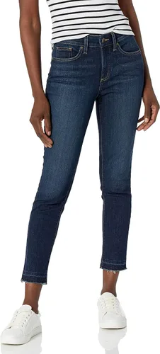 Vista 11 de NYDJ - Pantalones de mezclilla Marilyn rectos con puños recortados y efecto moldeador para mujer Negro