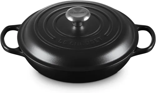 Vista 11 de Le Creuset Signature - Sartén de hierro fundido esmaltada con mango de hierro, 3,5 qt., alcachofa